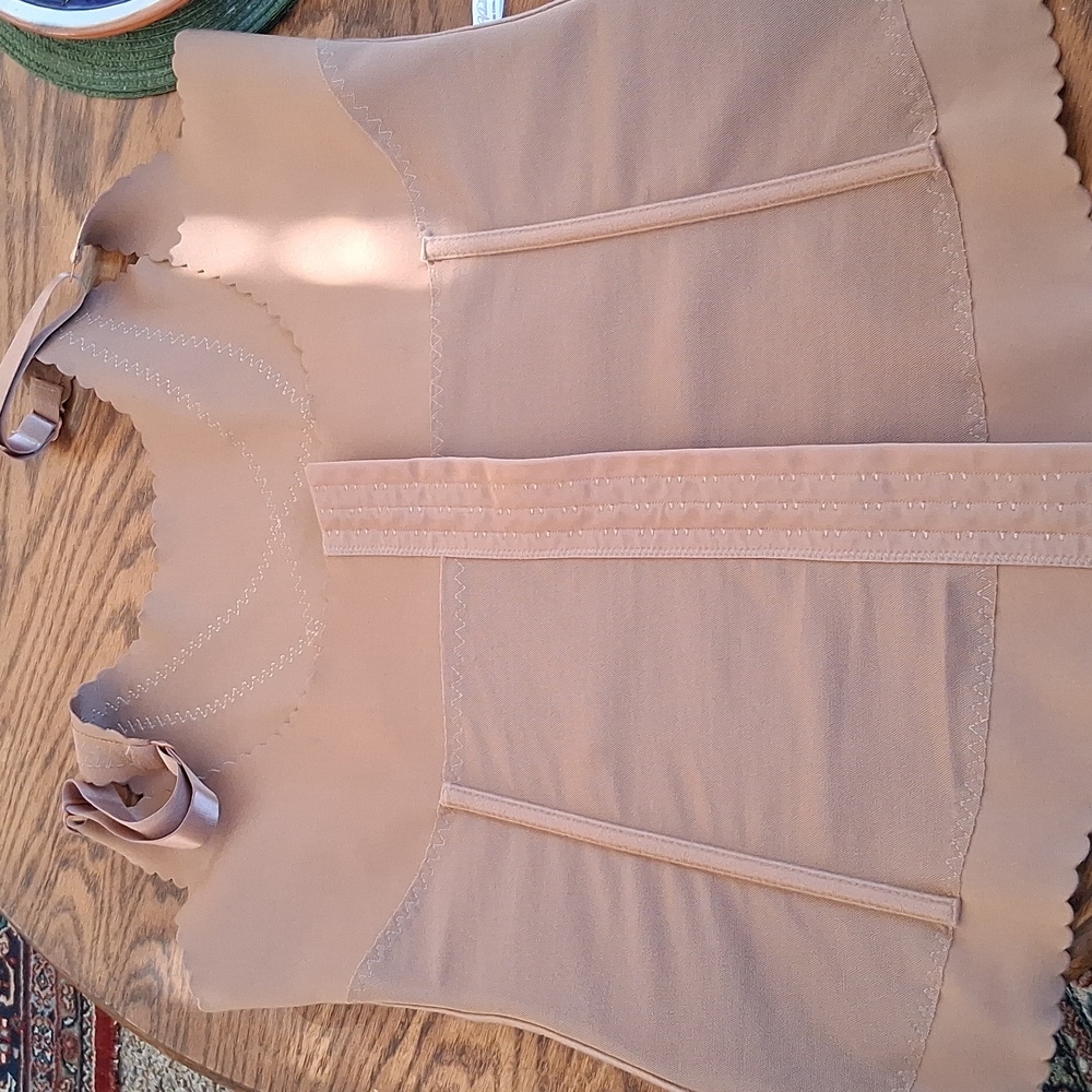 Prima Valentina Tan Nude Open Bust Shapewear Corset Plus Size 3X - Picture 8 of 11